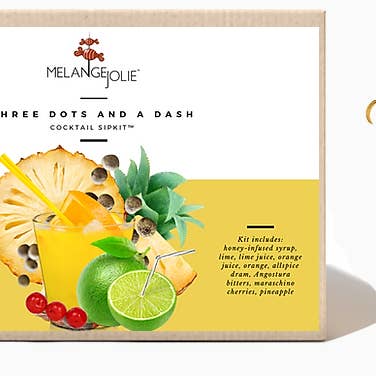 Mélange Jolie Three Dots and a Dash Cocktail SipKit (Case 6) for wholesale by Melange Jolie Cocktail SipKits