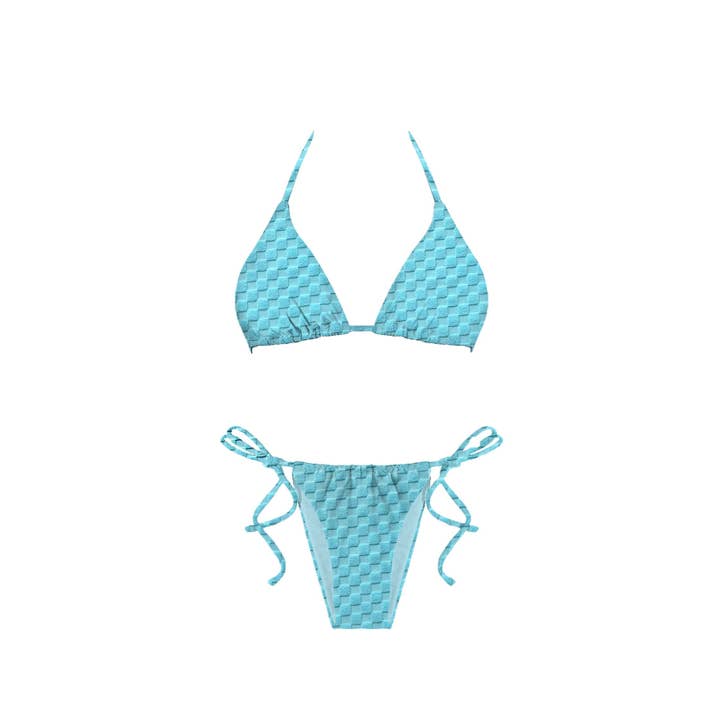 Terry Fabric Triangle Bikini Set for wholesale by Sundaze Brunch