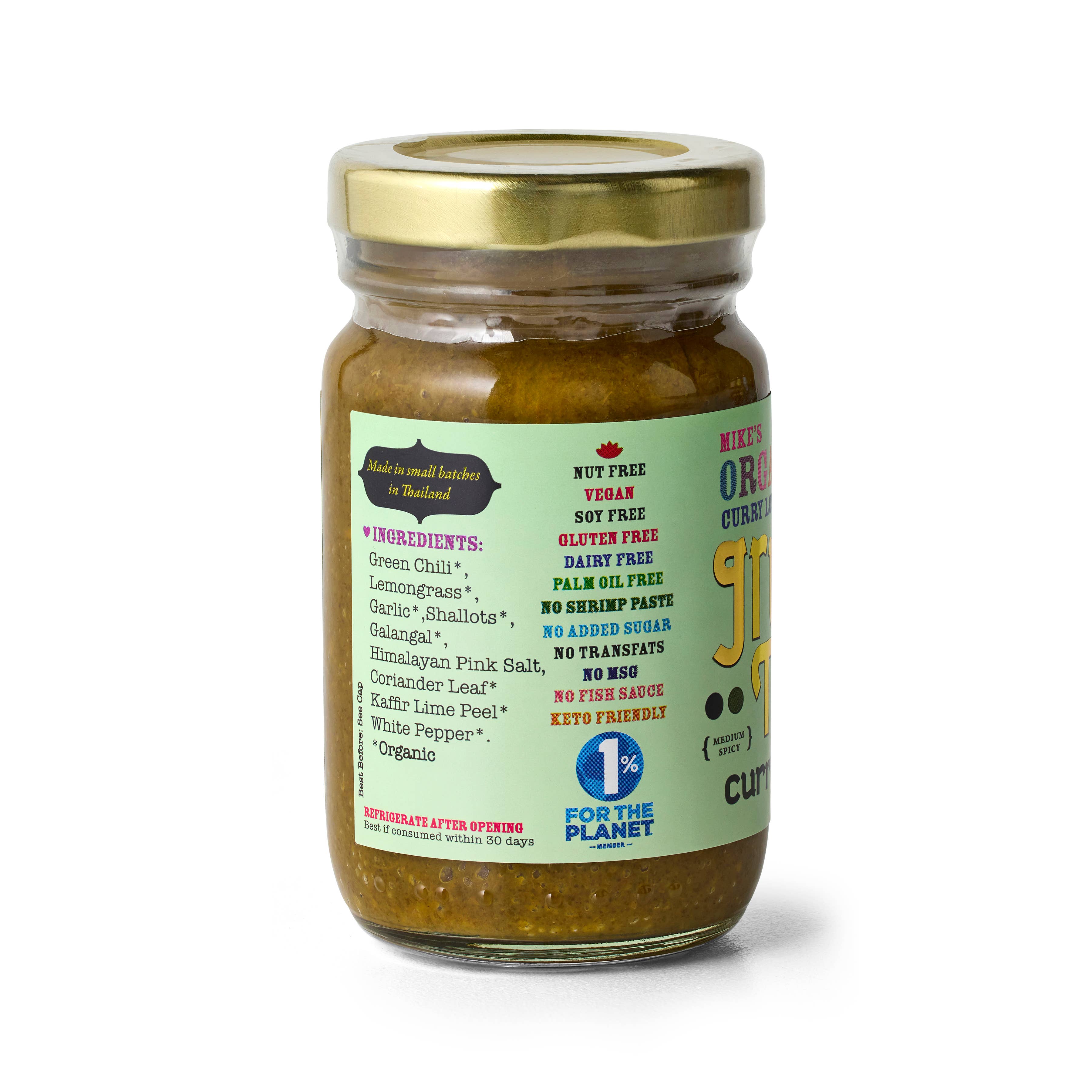Mike's Organic Curry Love - Wholesale Chili Paste - Green Thai Curry Paste ORGANIC2