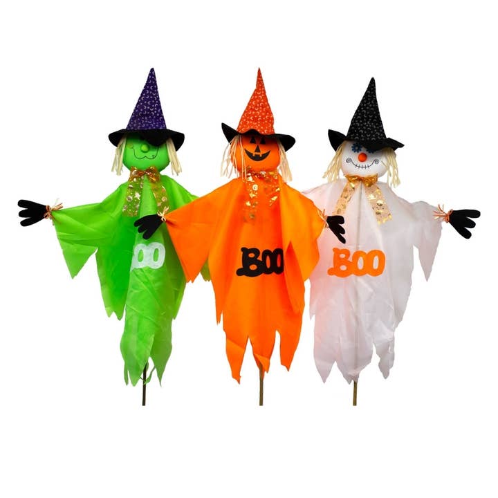 Jacobson - Wholesale Craft Supplies - 52"H Assorted Halloween Ghosts On Sticks