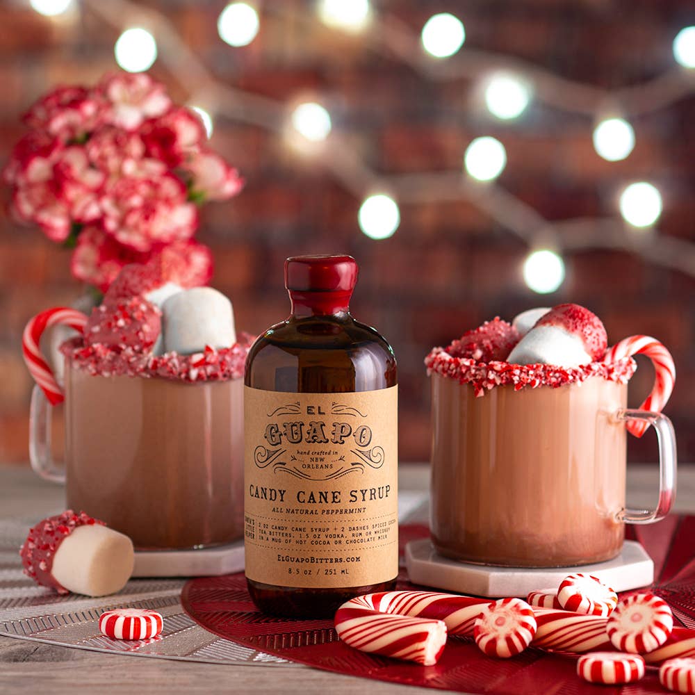 El Guapo – wholesale Cocktail mix/syrup – Syrups: Candy Cane - Holiday Cheer, Bottled 🎄🎅🏼2