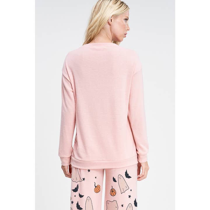 Phil Love - Wholesale Lounge Set - Women's - Halloween ghost print soft loungewear set11