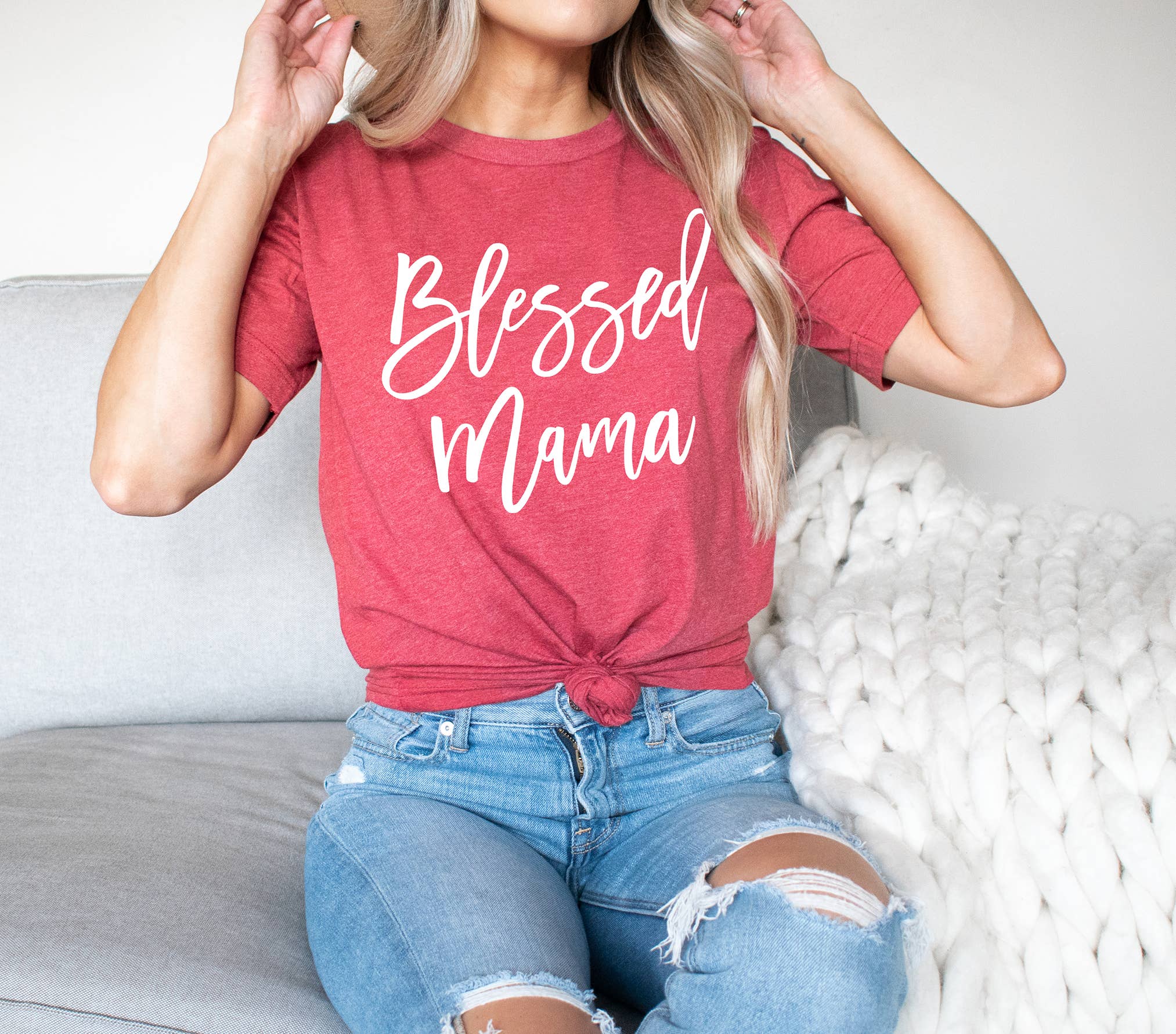 Zoe Creative Co - Wholesale Screen Printed T-Shirt - Women's - Blessed Mama Shirt Mom Life T-Shirt Mother's Day Mommy Tee9