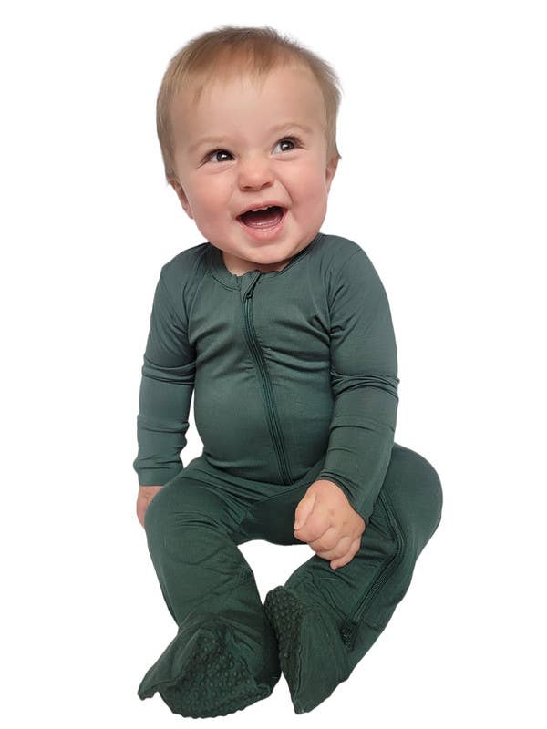 Footie de Bambu Sólido por atacado de Balm & Bundle