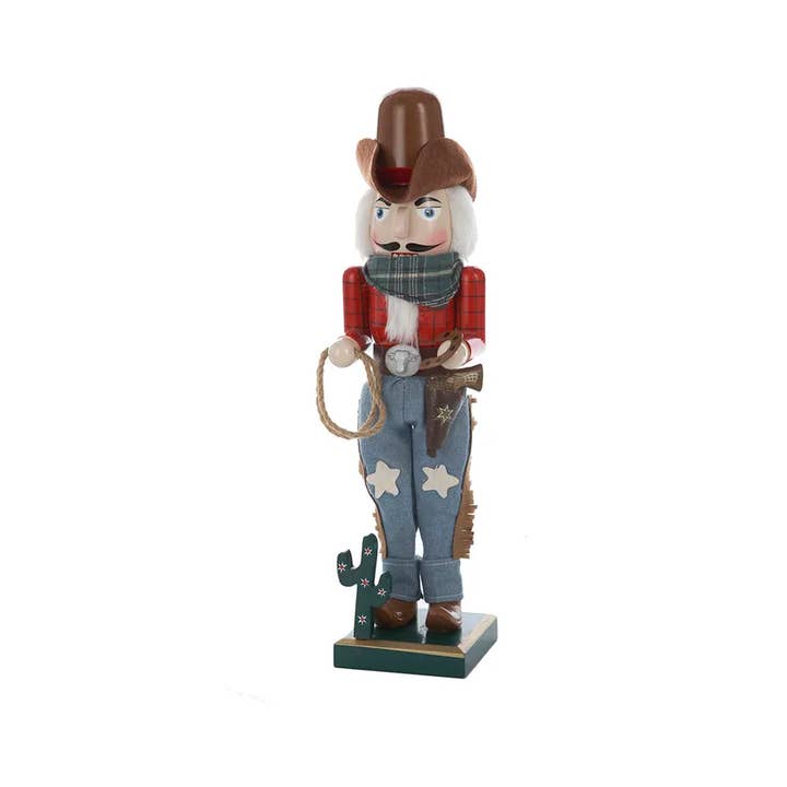 Kurt S. Adler, Inc. - Wholesale Holiday Nutcracker - 15"WOODEN COWBOY NUTCRACKER