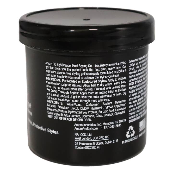 KT Supply - Wholesale Hair Styling Gel/Mousse - Ampro Indu Ampro Pro Styl Protein Gel Super Hold, 6 Oz1