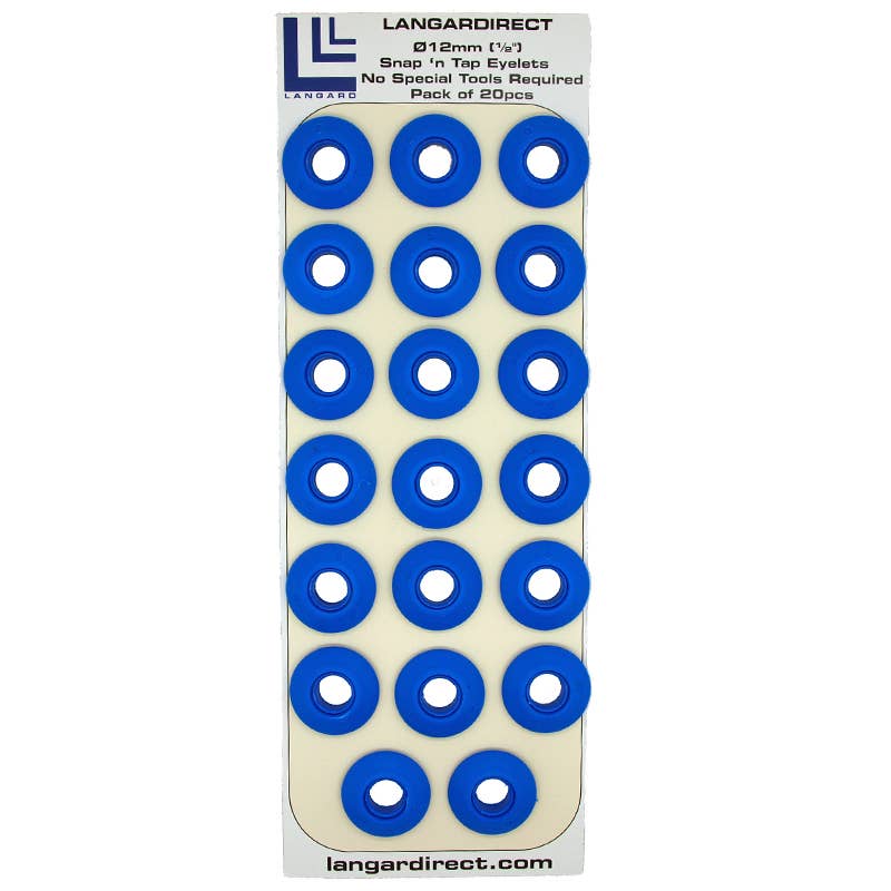 Langard – wholesale  – 20 Blue Snap n Tap 12mm Eyelets Washer Sealed1