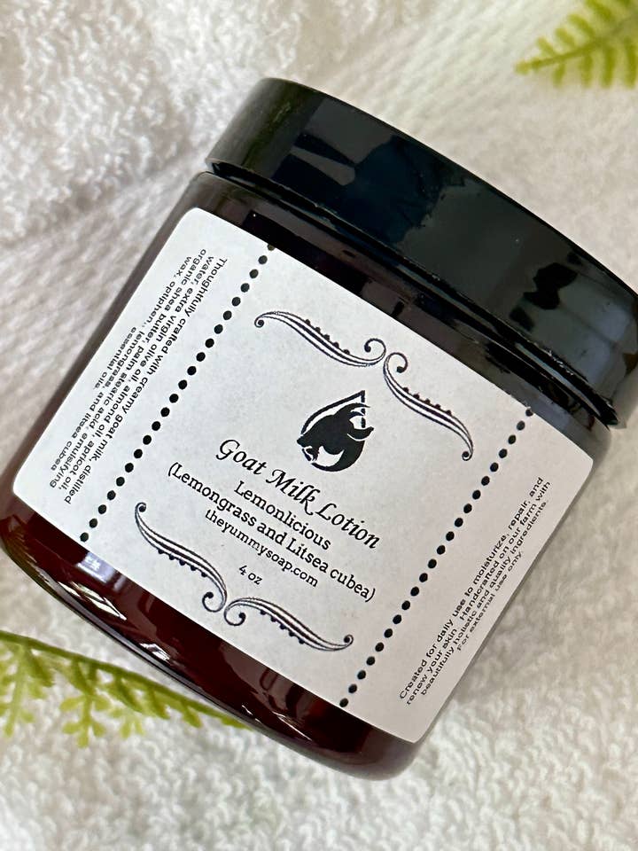 Lemonlicious Goat Milk Lotion ~Lemon Scented Lotion 4 oz for wholesale by The Yummy Soap