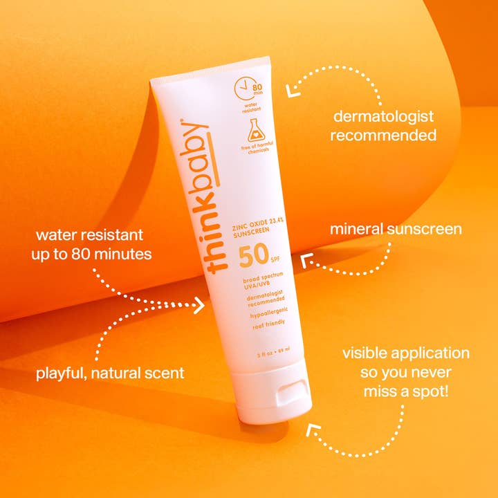 Think - Wholesale Sunscreen - Think Baby SPF 50 Sunscreen (3oz), EWG Rated