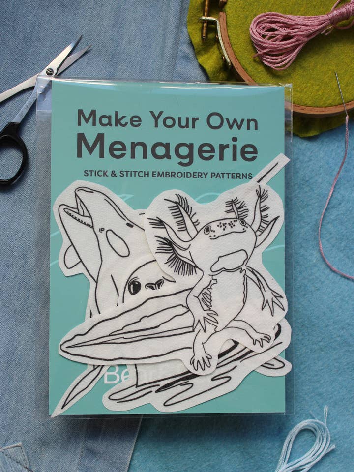 Aquatic Animal Stick-and-Stitch Pattern Pack for wholesale by Bear&Bean