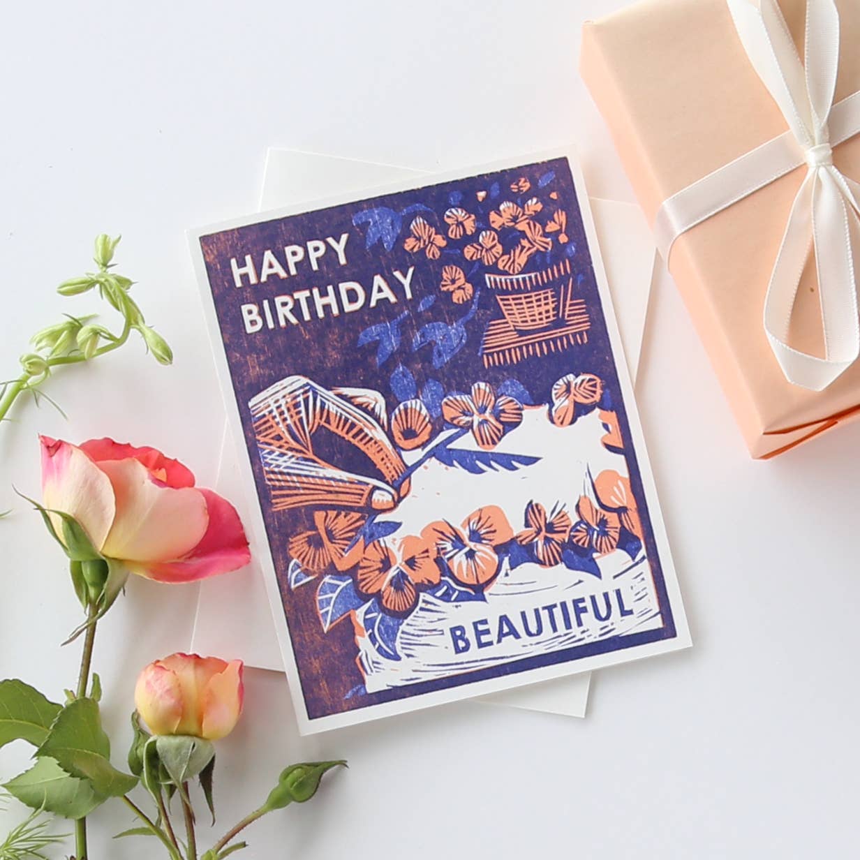 Heartell Press - Wholesale Birthday Card - Happy Birthday Beautiful (Edible Flower Cake) Card1
