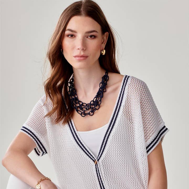 Yacht Club Cardigan for wholesale by Charlie Paige