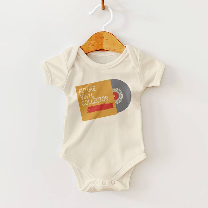 Rock Scissor Paper - Wholesale Bodysuit (Non-Footed) - Baby - Vinyl Record Collector Record Album Baby Bodysuit