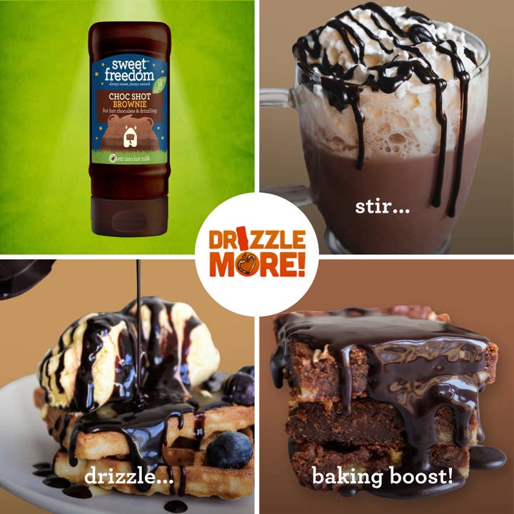 Sweet Freedom – wholesale Hot cocoa mix/kit – CHOC SHOT Brownie for hot choc & drizzling, 320g
