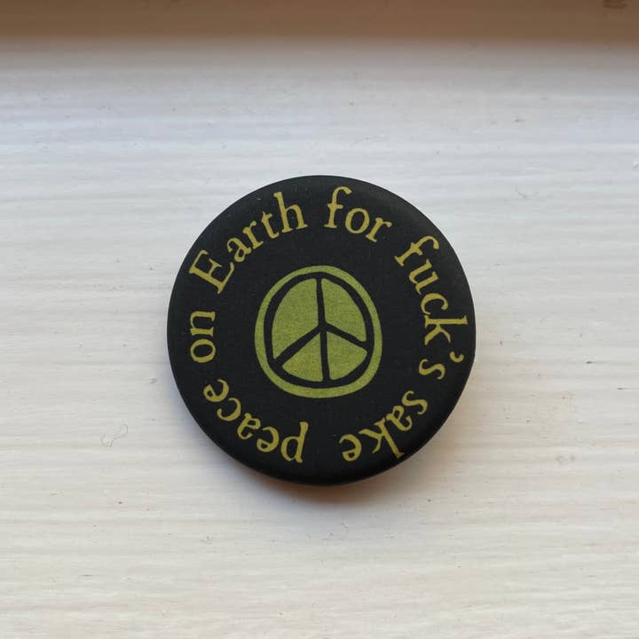 Freethinker Paper Co. - Wholesale Lapel Pin/Button - soft matte eco-friendly button pin ~ "peace on Earth"0