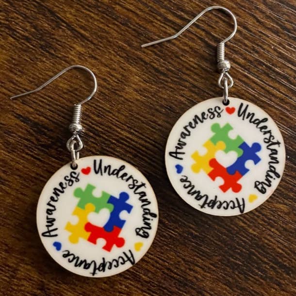 Autism Awareness Earrings for wholesale by Shades Jewelry & Gifts
