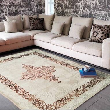 Mani Textile - Wholesale Area Rug - BEIGE Baroque Rug1