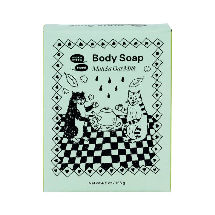 Matcha Oat Milk Body Soap for wholesale by Meow Meow Tweet