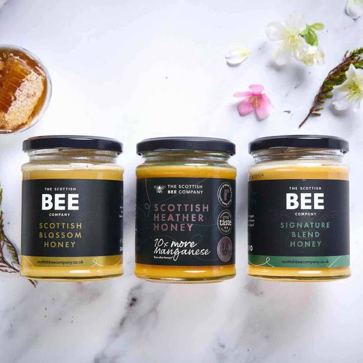 Scottish Bee Company – wholesale Honey – Trio of Scottish Honey - Food Gift Set2