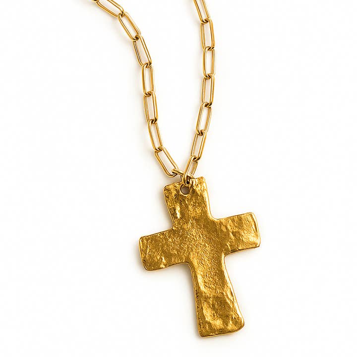 Isla Cross Medaillon Halskette für den Großhandel von The Silver Wren