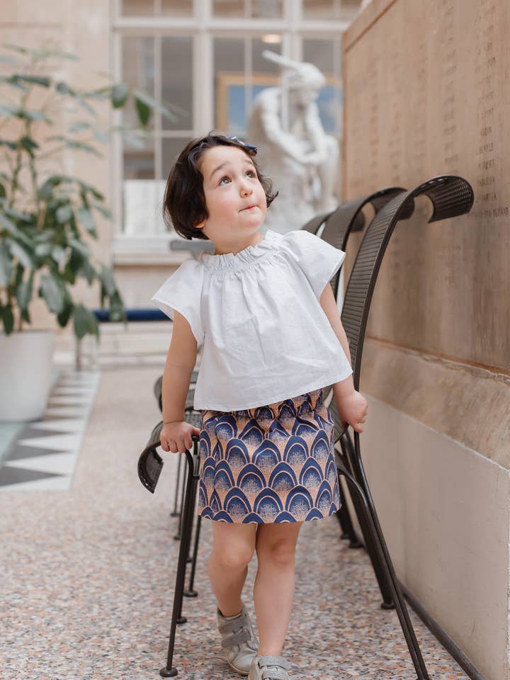 Nanette Peacock Blauer Rock für den Großhandel von Les Petits Lots