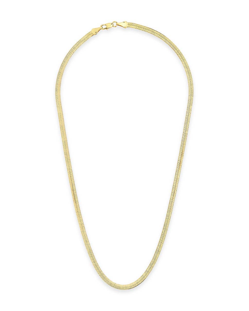 Sterling Forever - Wholesale Link & Chain Necklace - Herringbone Chain Necklace5