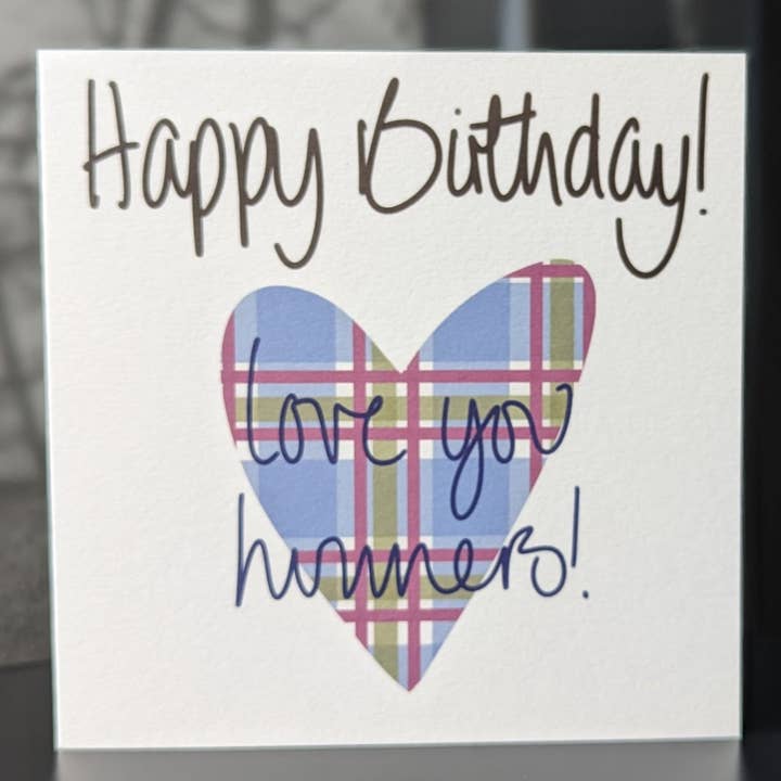 Happy Birthday - love you hunners! - Scottish Tartan Card for wholesale by F and B Cards