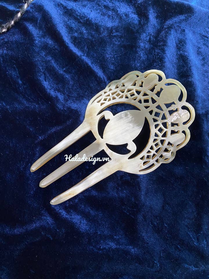 Pettine per capelli Art Nouveau Tiara, pettine per capelli a 3 punte per la vendita all'ingrosso da parte di Hala Design