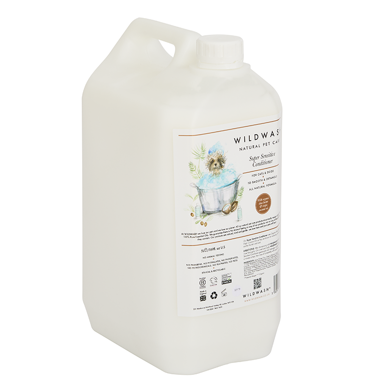 WildWash – Engroshandel Badekar til kæledyr - Kat/hund – Super sensitiv balsam til hunde og katte 5 liter1