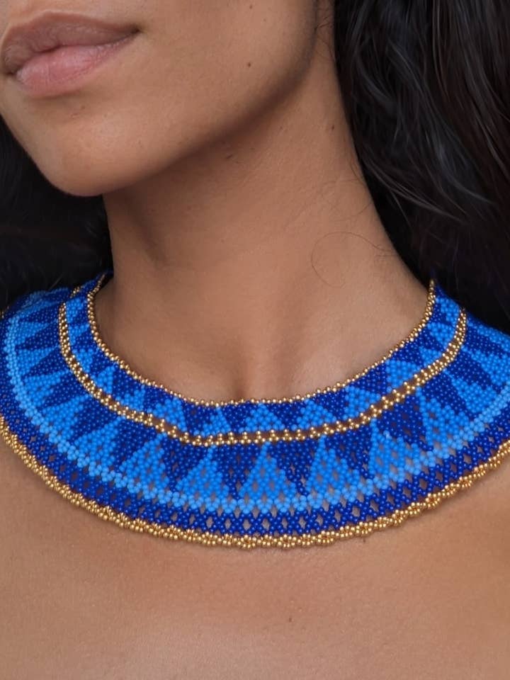 Collar plastron handmade Colombian - LUNES for wholesale by Agua del Río