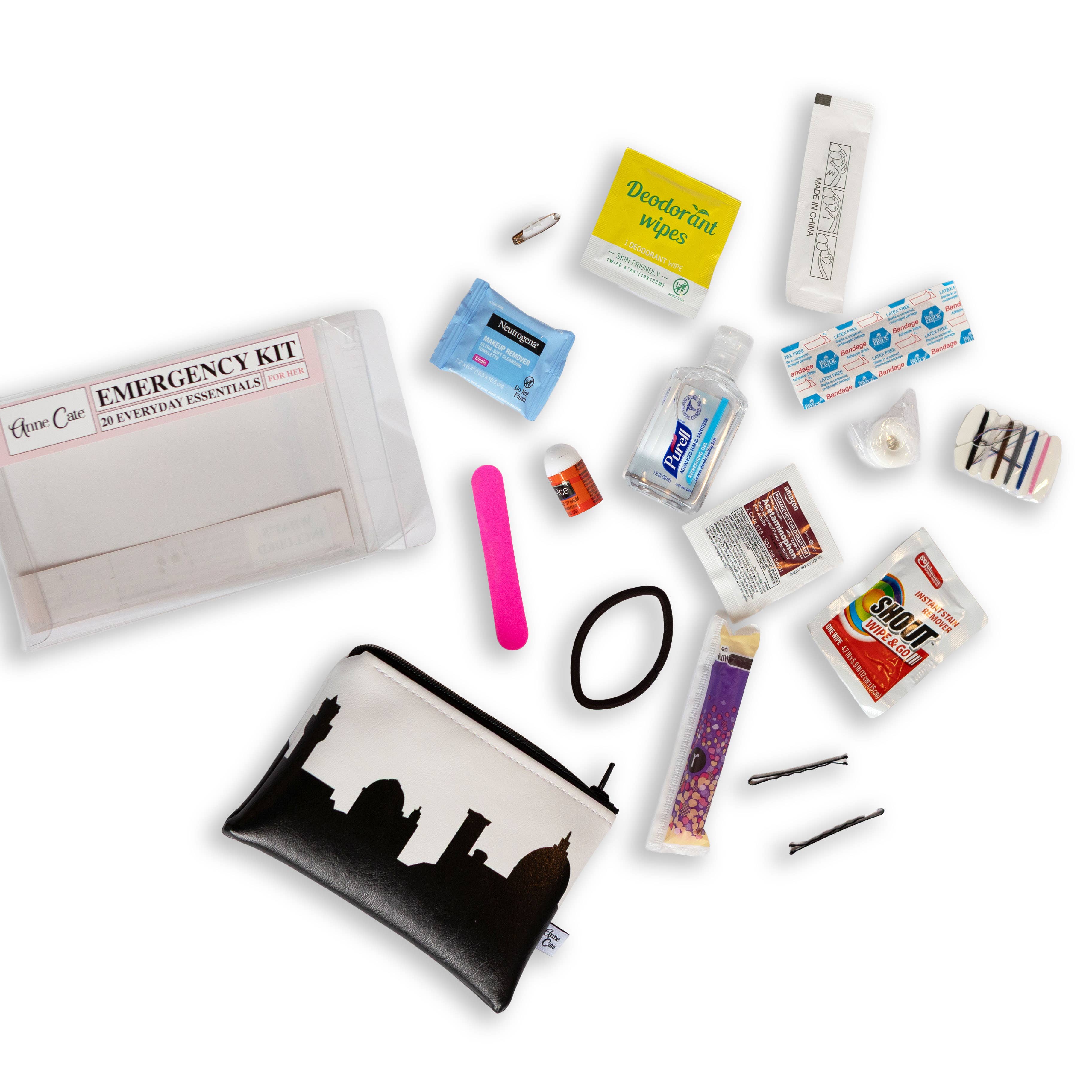 Anne Cate – wholesale Travel set – Skyline Mini Wallet Emergency Kit - For Her83