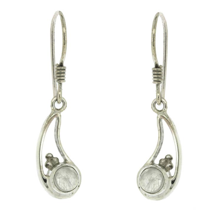 Tropfenohrringe und Geschenkbox mit Mondstein für den Großhandel von Nova Silver