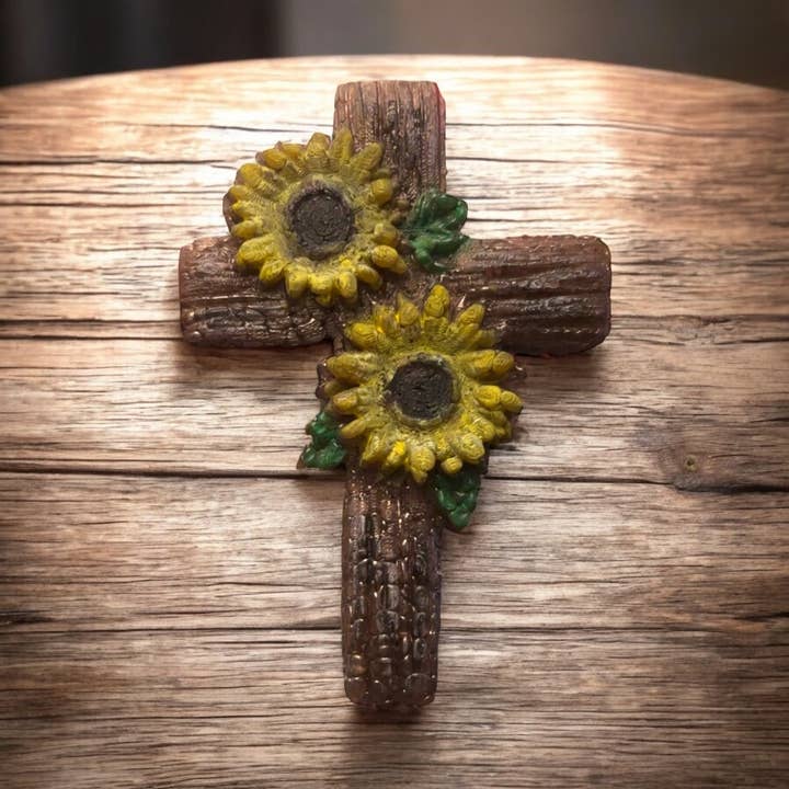 Cross with sunflowers freshie for wholesale by LAChic81 Designs
