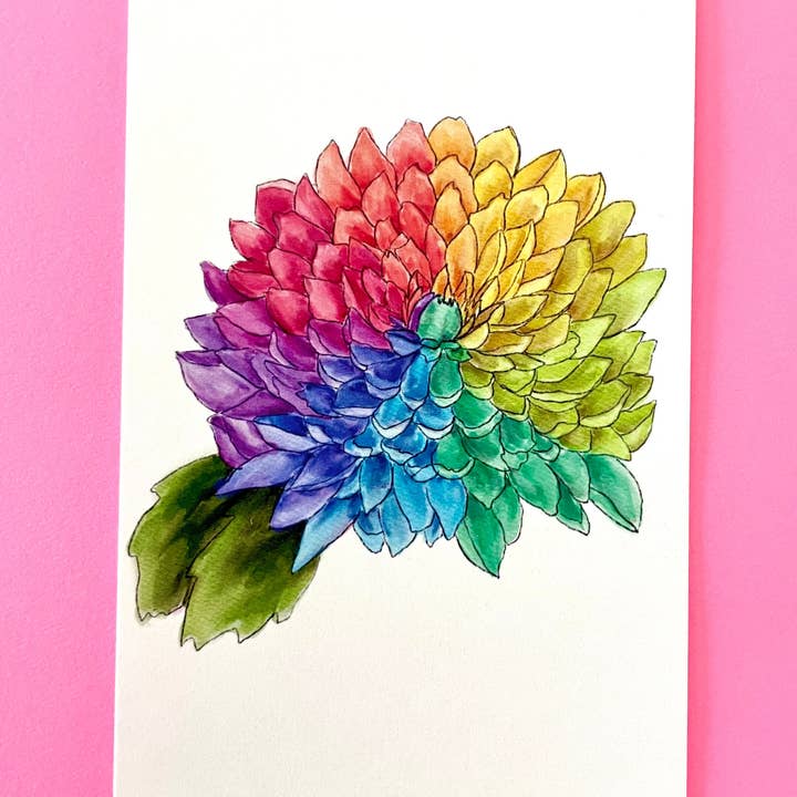 Unruly Wit - Wholesale Stationery/Notecard Set - Rainbow Flower Mini Cards12