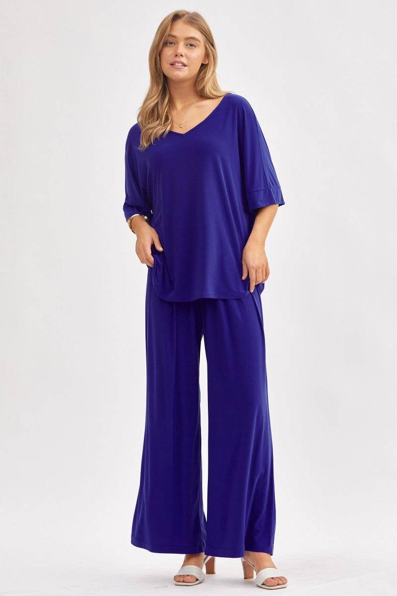 Dear Scarlett - Wholesale Top & Pant Set (NOT Loungewear) - Women's - Stylish Flowy Top + Wide Leg Set TRVSET-CABANA1