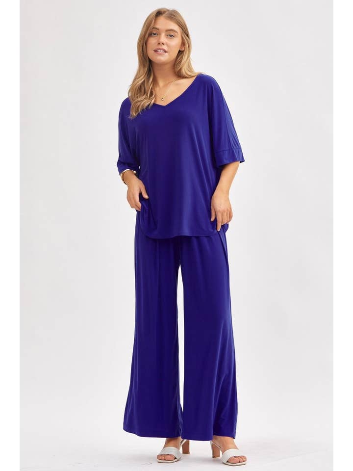 Dear Scarlett - Wholesale Top & Pant Set (NOT Loungewear) - Women's - Stylish Flowy Top + Wide Leg Set TRVSET-CABANA1