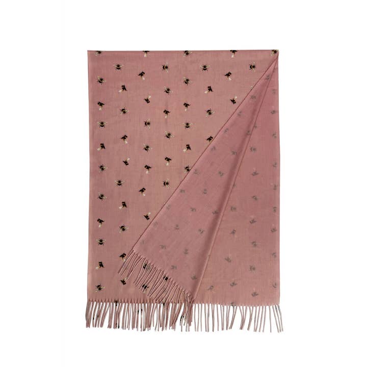 Fashion Scarf World - Wholesale Scarf - Women's - Bumble Bee Print Tassel Scarf