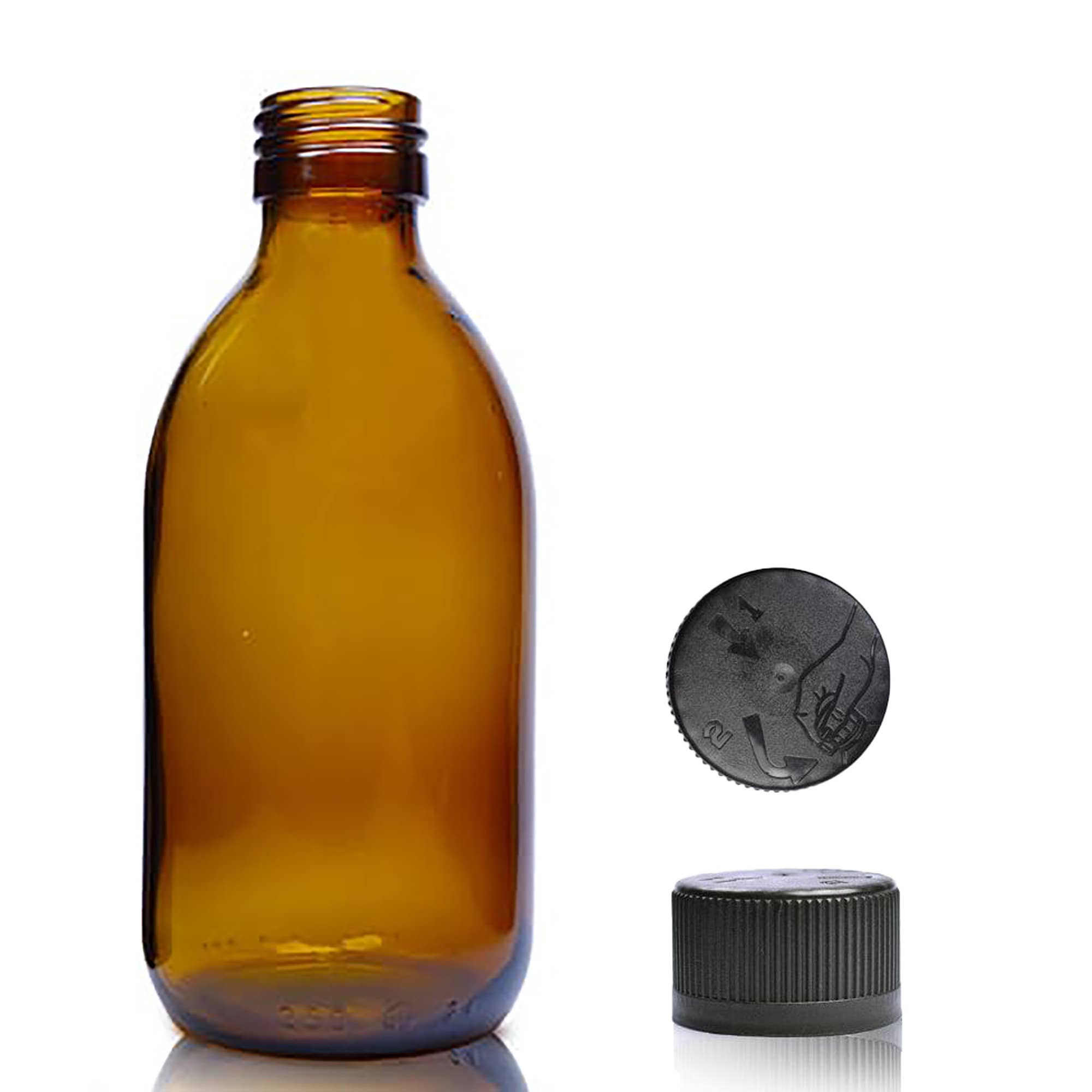 AWGifts Europe - Wholesale Essential Oil Holder - 250ml Amber Glass Medicine Bottle3