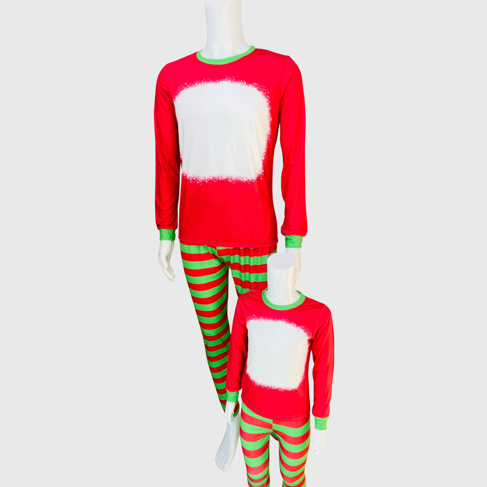 ILTEX Apparel - Wholesale Sleepwear Set - Women's - Christmas FAUX Bleached Red Green Family Pajama Set (Kids & Adult)6