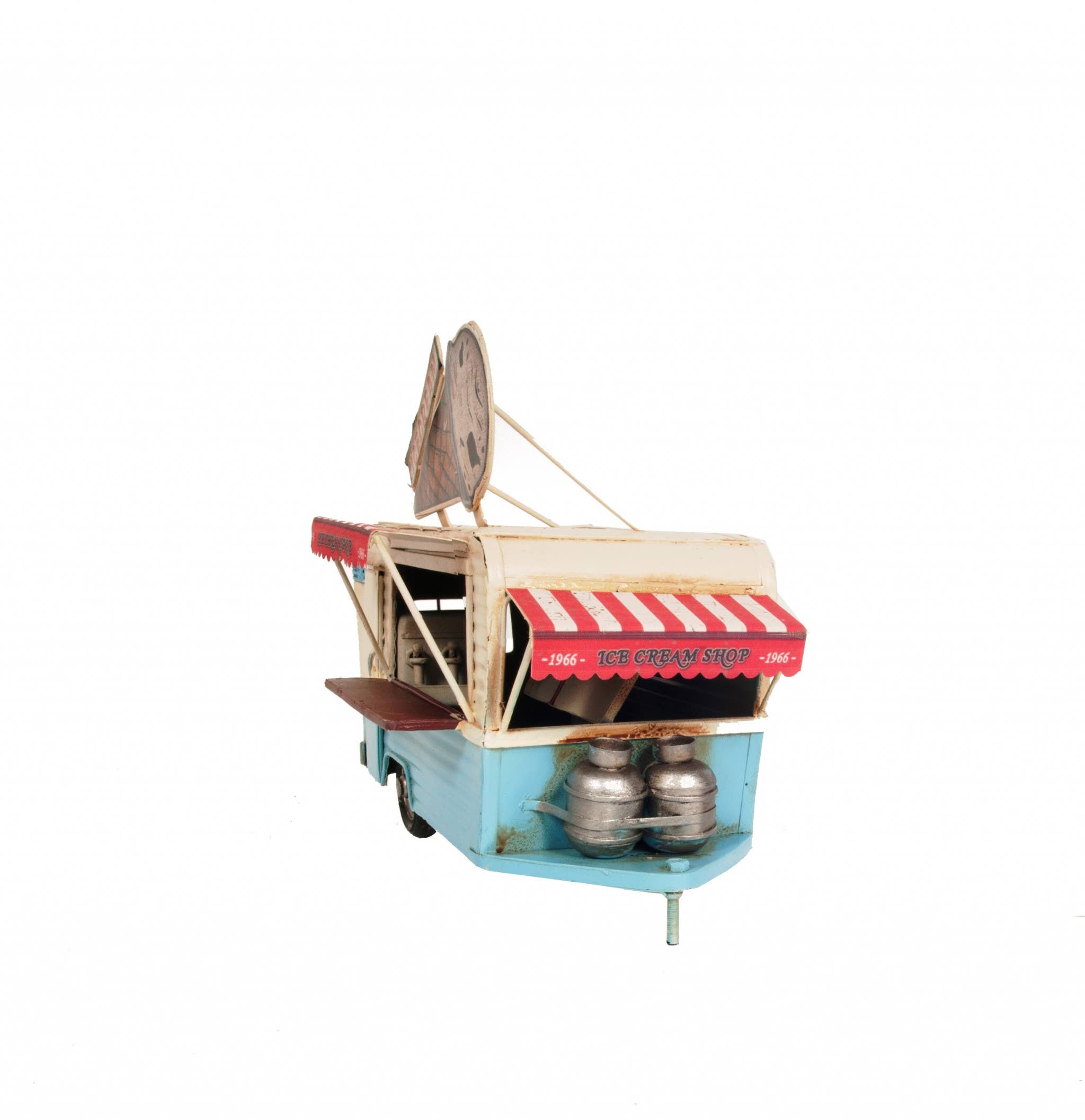 HomeRoots – wholesale Dekorativt bordsobjekt – Glass Trailer Metall modell2