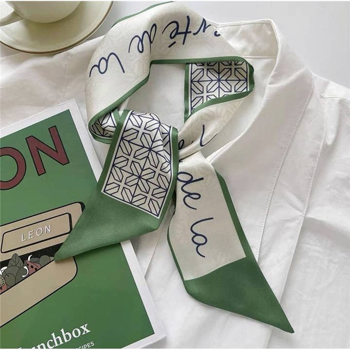 ShieldChic - Wholesale Scarf - Women's - Vintage Printed Slim Hair Silky Scarf1