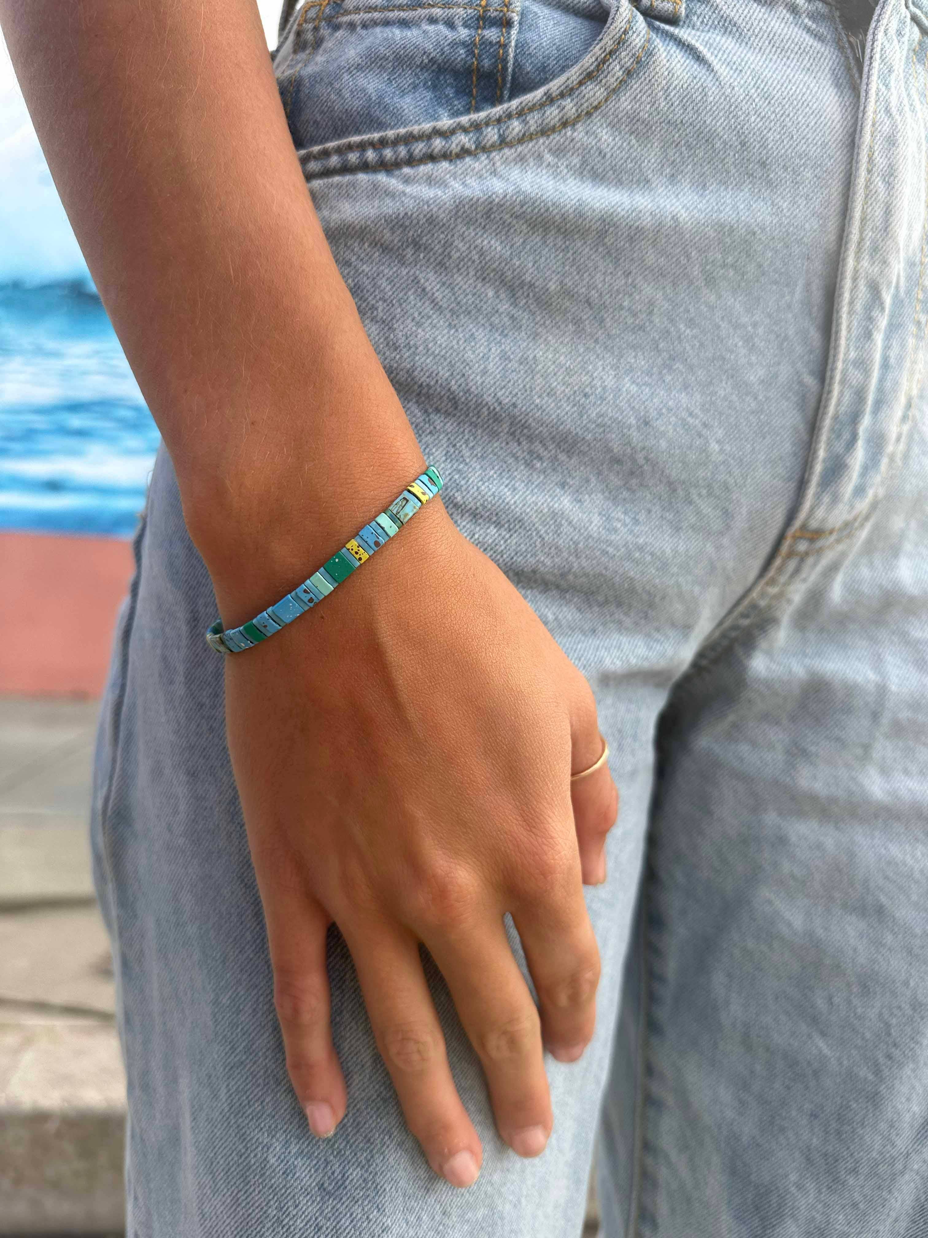 Born to Rock Jewelry - Wholesale Beaded Bracelet - Pacific Ocean - stackable stretch bracelet1