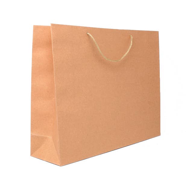 Inca UK – Saco de presente por atacado – 28x36x10cm. Saco de presente em papel Kraft Castanho2