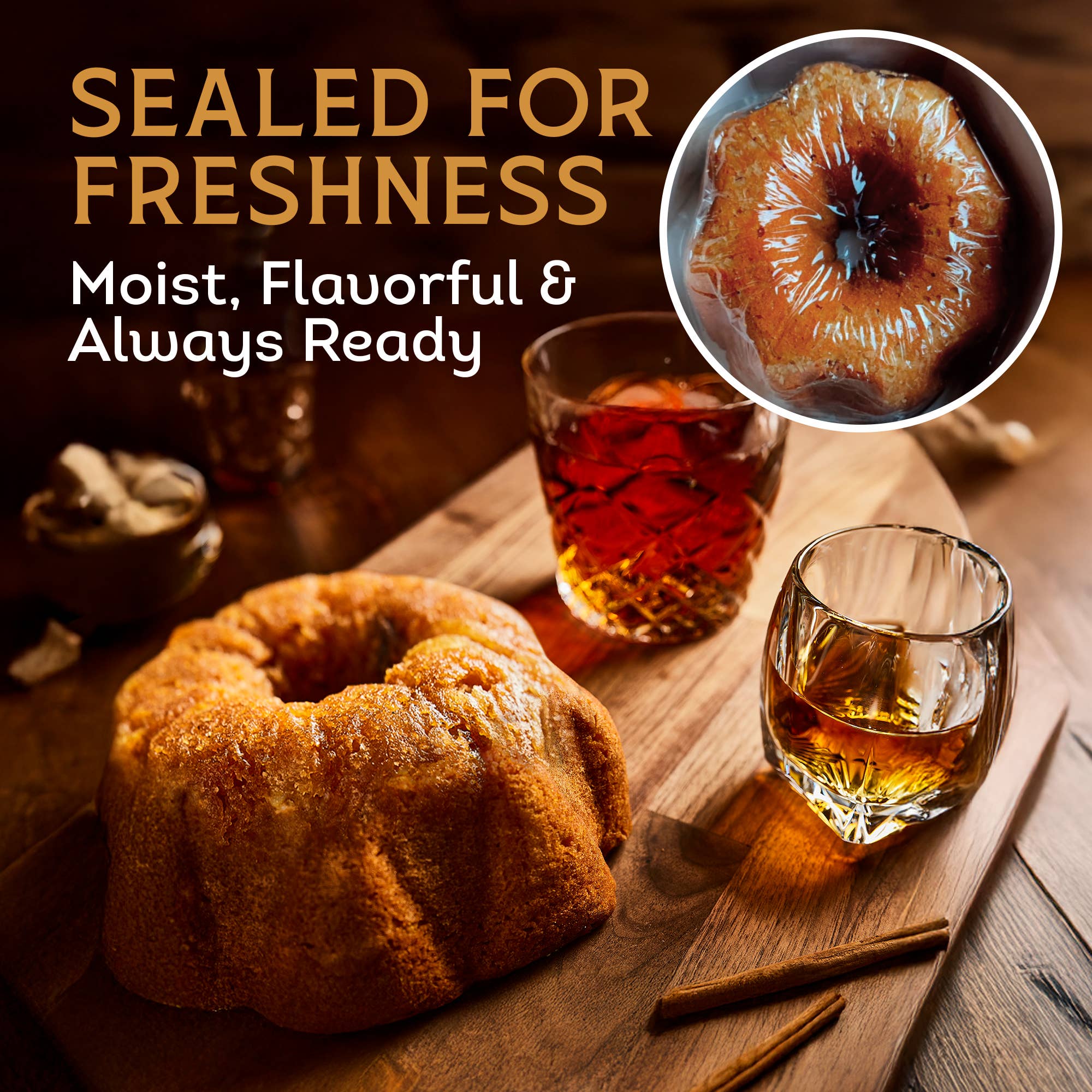 Tortuga Spirit Cake Company - Wholesale Cake - Kentucky Bourbon Butter Cake - 16oz2