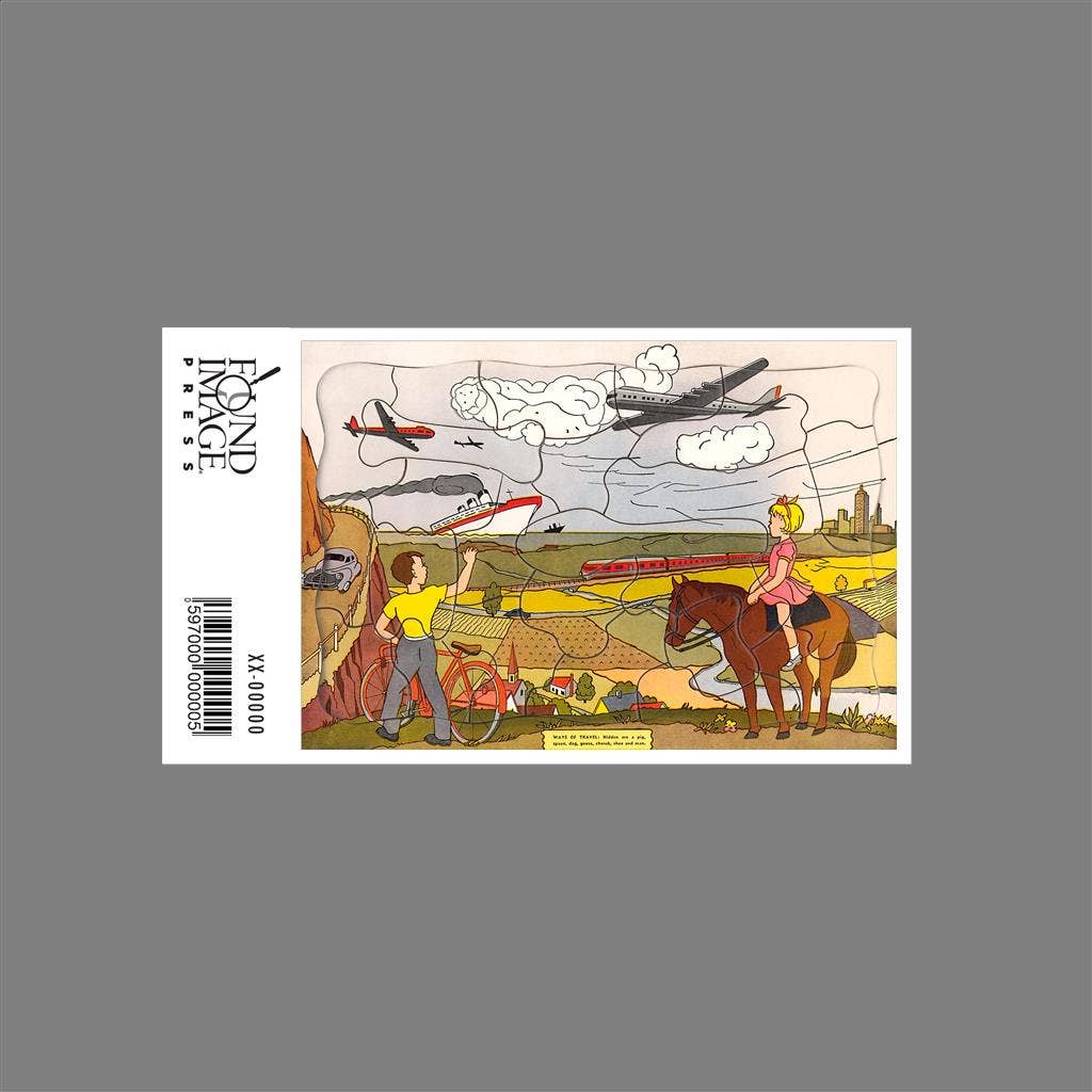 Found Image Press - Vente Autocollant - Autocollant TR-228 Puzzle, Enfants et Transport1