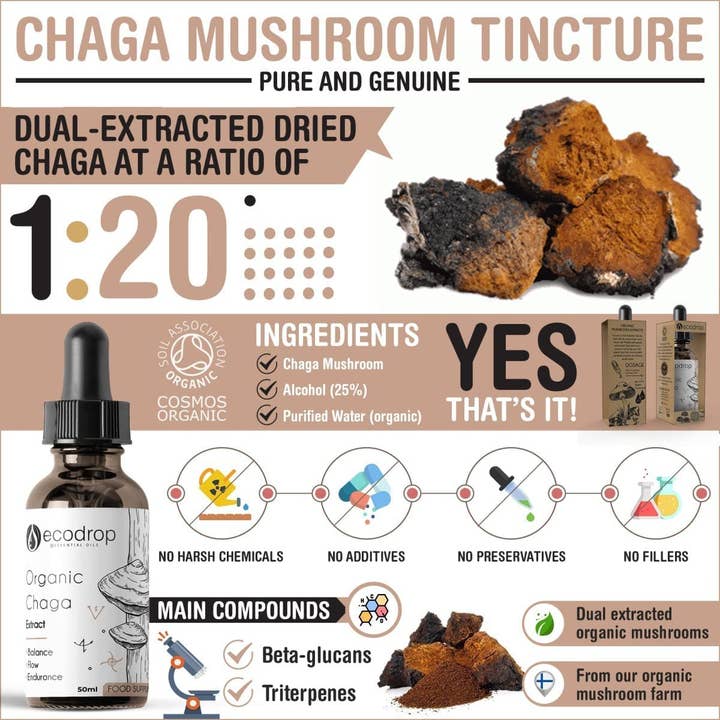 Eco Drop - Wholesale Voedingssupplement/vitamine - Biologische Chaga paddestoel3