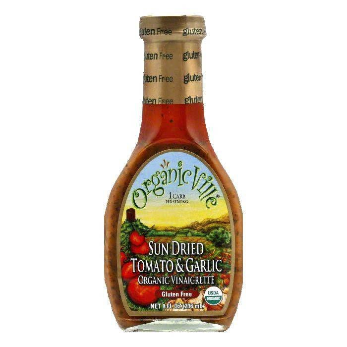 KeHE Distributors, LLC - Vente Fruits secs/déshydratés - Vinaigrette sans gluten OrganicVille aux tomates séchées et à l'ail, 8 oz (paquet de 6)0