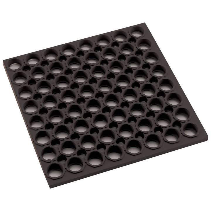 RBMH-35K/35R, 3' x 5' Anti-Fatigue, Black/Red Rubber Floor Mat for wholesale by EcoQuality