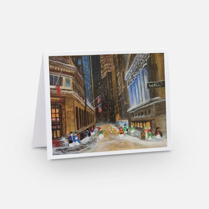 Carte-note blanche Wall Street SnowPeople New York pour la vente par SnowPeople
