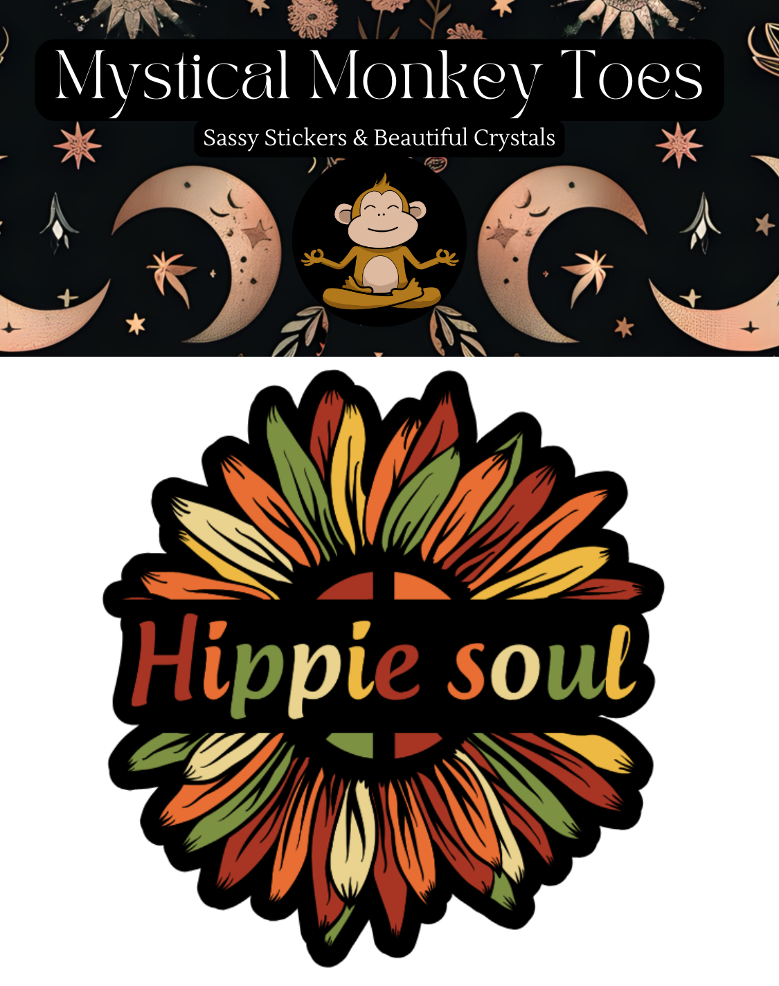 Mystical Monkey Toes - Wholesale Sticker - Beautiful Hippie Soul Sticker1
